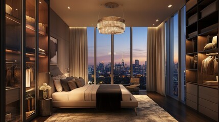 Luxury Bedroom with City View