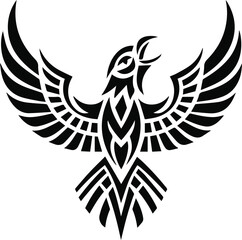A bird tattoo vector image