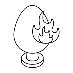 Editable design icon of forest fire