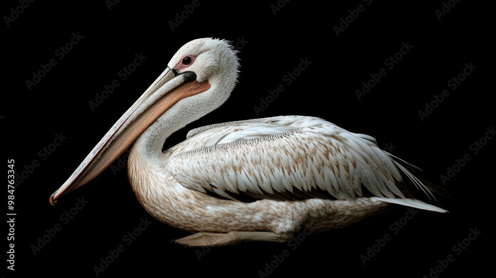 Wall mural White Pelican Resting