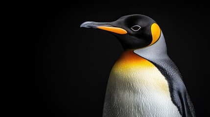 Naklejka premium Majestic King Penguin Portrait