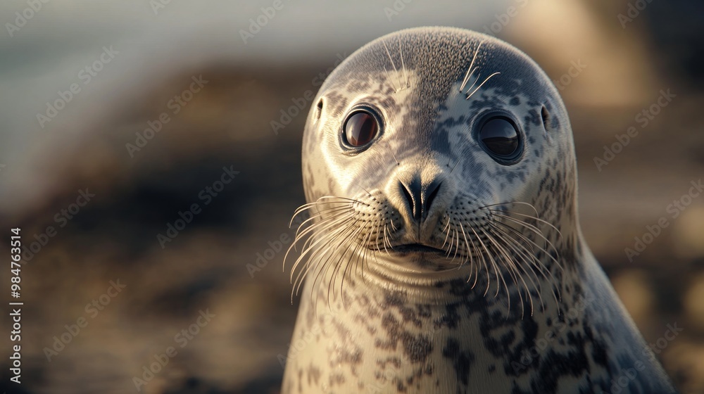 Sticker A Curious Seal Pup