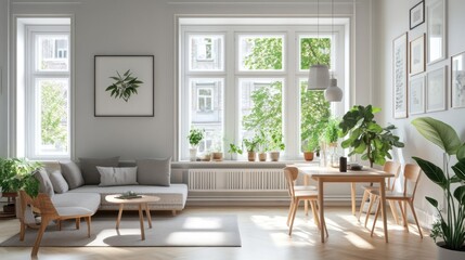 Modern Living Room Interior Design with Natural Light