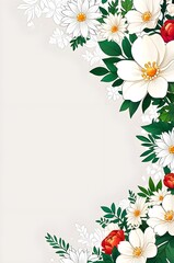 Fototapeta premium 꽃 프레임