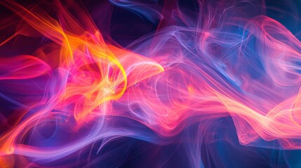 Obraz premium Colored Smoke Trails Intertwining Mid-Air