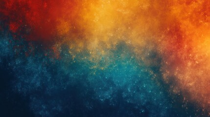 Fototapeta premium A vibrant abstract gradient featuring warm oranges and cool blues merging beautifully.
