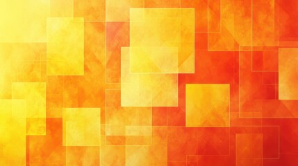 Abstract background design featuring geometric shapes in vibrant yellow and orange hues.