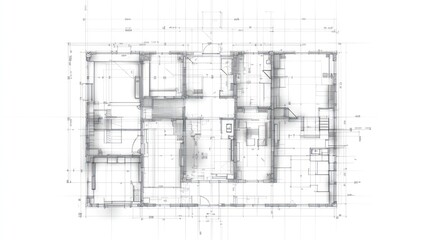 Detailed architectural blueprint of a modern residential home design.