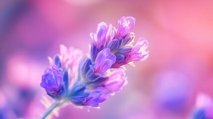 Obraz premium Delicate Lavender Bloom in a Soft Light