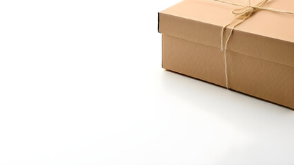 cardboard box with ribbon