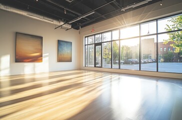 Sunlit Art Gallery Interior
