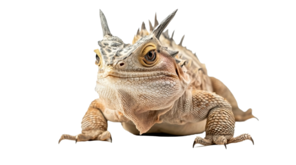 close up of iguana isolated