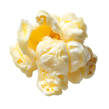 single popcorn snack isolated on transparent background Generative Ai.

