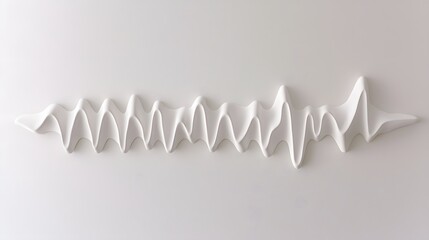 Heartbeat Graph: A white line chart with jagged peaks and valleys—a visual representation of cardiac stress. The danger zone for patients with coronary issues. Copy space for statistics. 