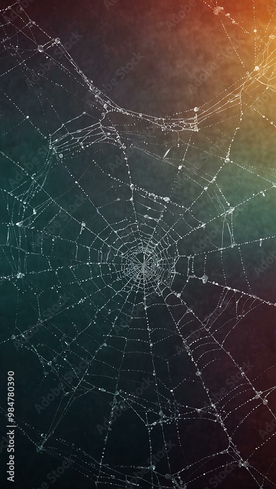 Wall mural Abstract background with a cobweb pattern.