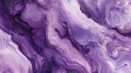 Fototapeta premium A vibrant abstract artwork in shades of purple, featuring flowing and swirling patterns that evoke a sense of calm and creativity.