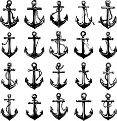 Silhouette Nautical Anchor Symbol