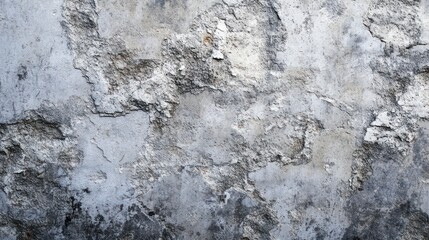 Textured gray wall with cracks and rough patches, showcasing an aged appearance.