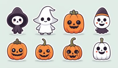 Naklejka premium halloween iconic characters