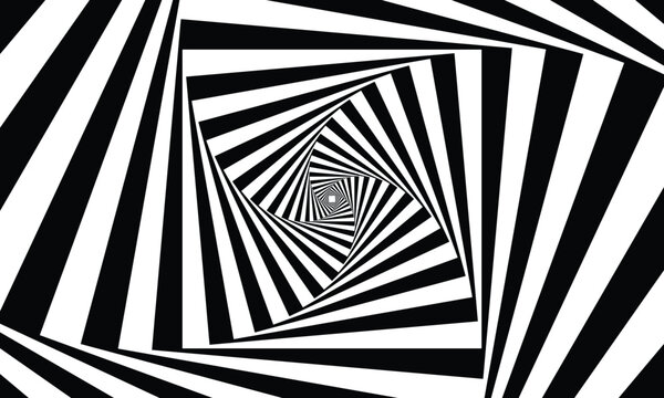 Black and white optical illusion background