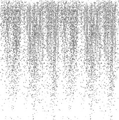 Snow, stars, fairy twinkling lights, rain drops on black background. Abstract vector noise. Small particles of debris and dust. Distressed uneven grunge texture overlay.
