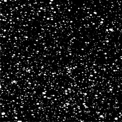Snow, stars, fairy twinkling lights, rain drops on black background. Abstract vector noise. Small particles of debris and dust. Distressed uneven grunge texture overlay.
