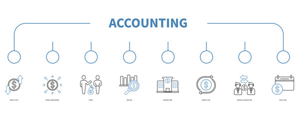 Accounting banner web icon vector illustration concept