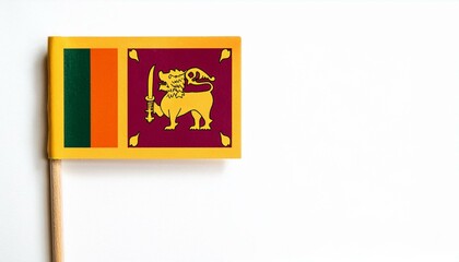小さな紙のスリランカ民主社会主義共和国の国旗（small paper Sri Lanka flag）
