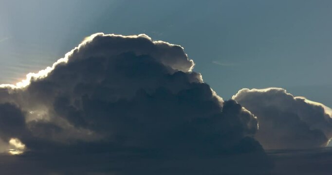 Cloud mountain Timelapse sky on sunset 