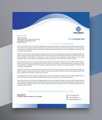 Clean and simple letterhead design vector template for your business