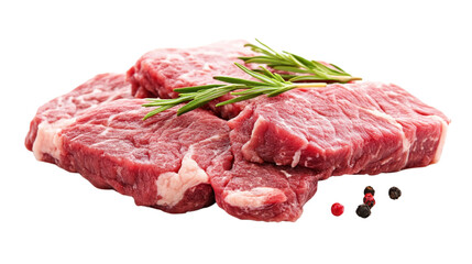Raw meat isolated on transparent background