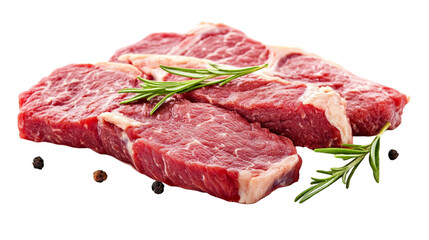 Raw meat isolated on transparent background