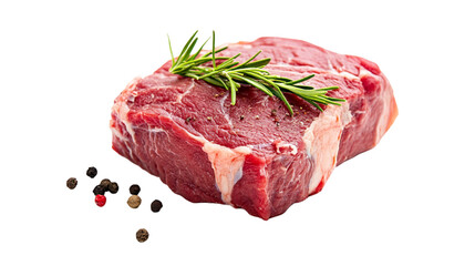 Raw meat isolated on transparent background