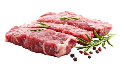 Raw meat isolated on transparent background