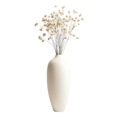 A white vase with flowers in it © SUNSU