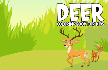 deer coloring book cover design