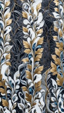 A marble surface with a floral pattern