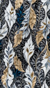 A marble surface with a floral pattern