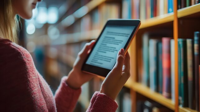 Reading books online, highlighting the convenience and accessibility of digital libraries