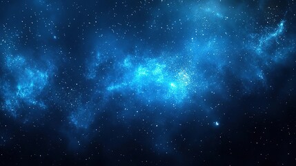 A mesmerizing blue galaxy filled with stars, offering a stunning view of the cosmos and the mysteries of outer space.