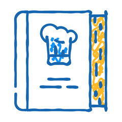 cookbook for cooking doodle icon sketch vector. cookbook for cooking sign. isolated symbol illustration