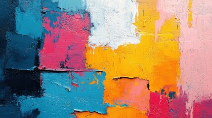 Vibrant Abstract Mural on Wall