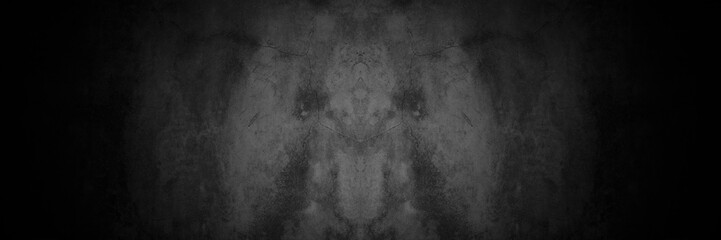 Old wall texture cement dark black gray background abstract grey color design are light with white gradient background.