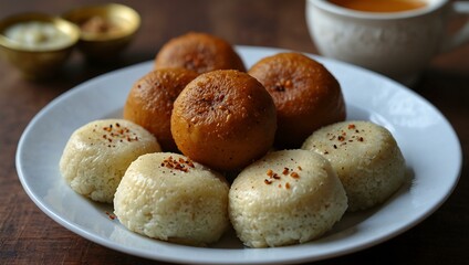 Delicious beef puli pitha, a traditional rice cake from Bangladesh.