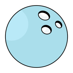 Editable design icon of bowling ball