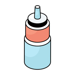 An editable design icon of water bottle
