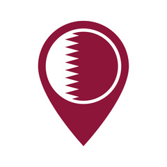 Qatar flag location icon