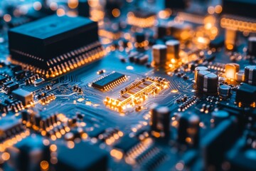 Obraz premium Intricate Circuits: The Beating Heart of Technology