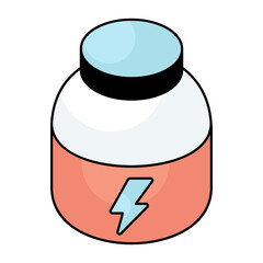 Modern design icon of vitamin bottle 
