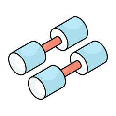 A trendy vector design of dumbbells